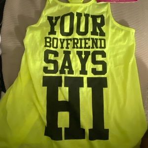 True Rock women and girls Logo tank shirts LOGO “YOUR BOYFRIEND SAYS HI.